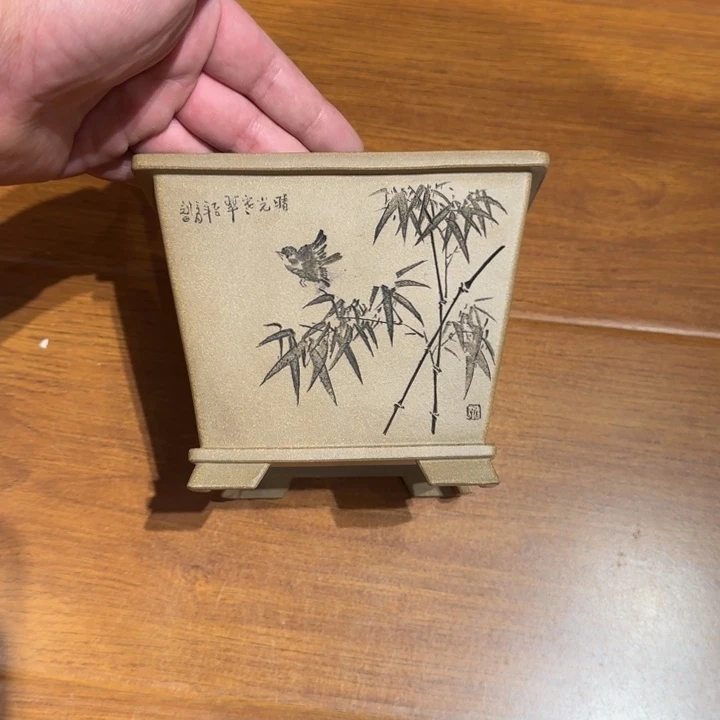 白***泽紫砂花盆原矿紫泥