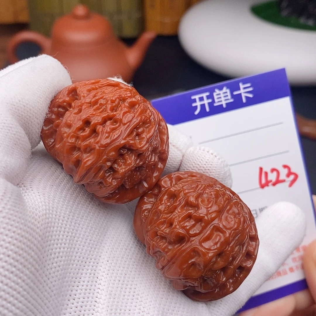 把件文玩核桃40球白423