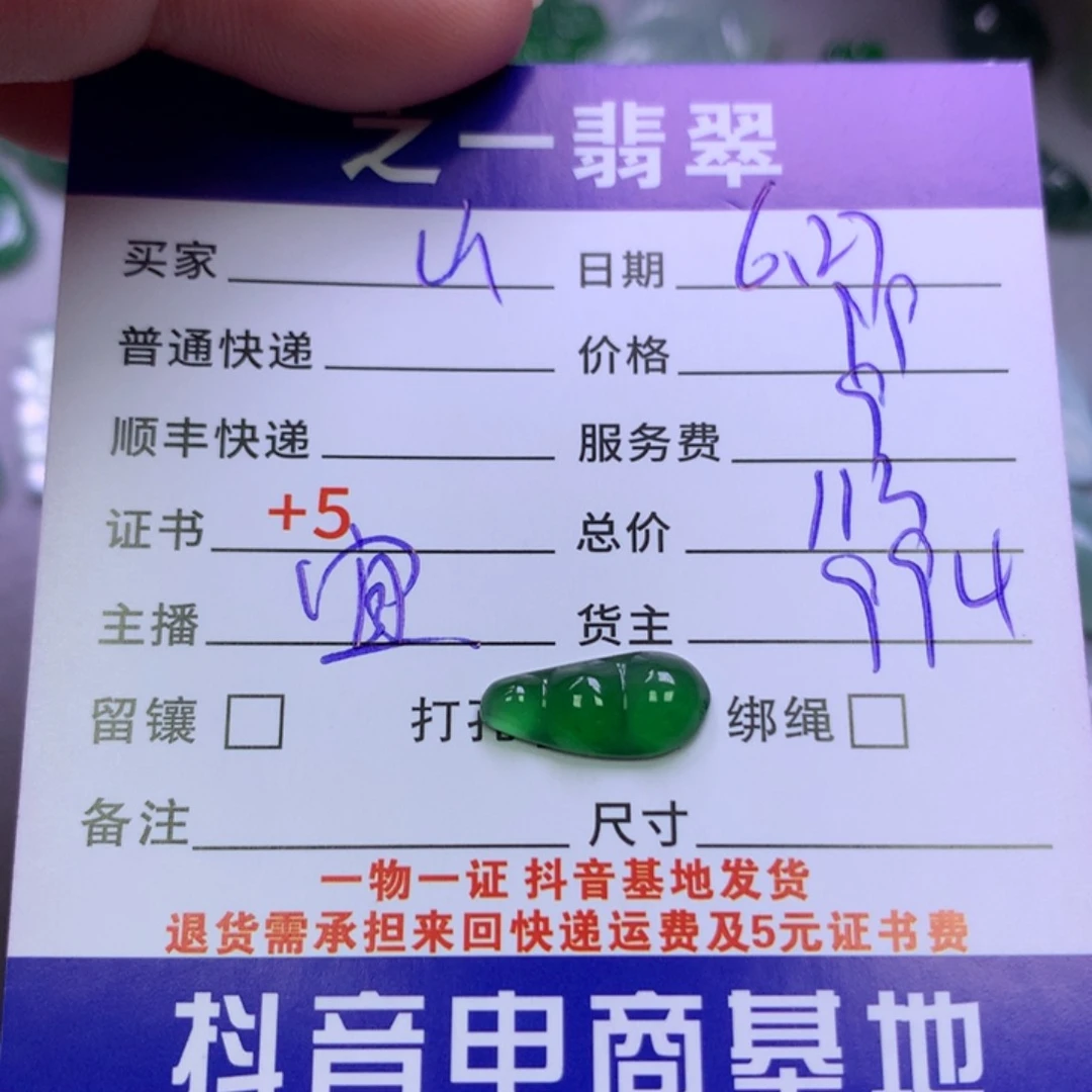 翡翠未镶嵌颈饰山*