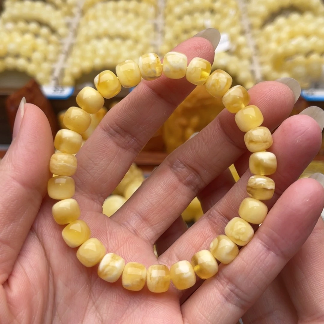 裸石琥珀未镶嵌蜜蜡手串八➕鸽
