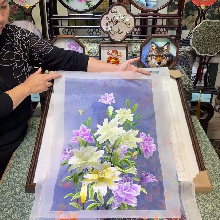 刺绣手工苏绣工艺制作技艺精湛