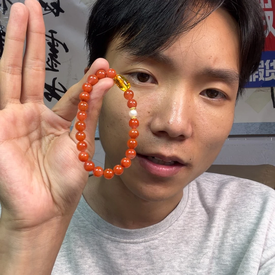 颈饰未镶嵌南红玛瑙多样性高端南红卡8手串