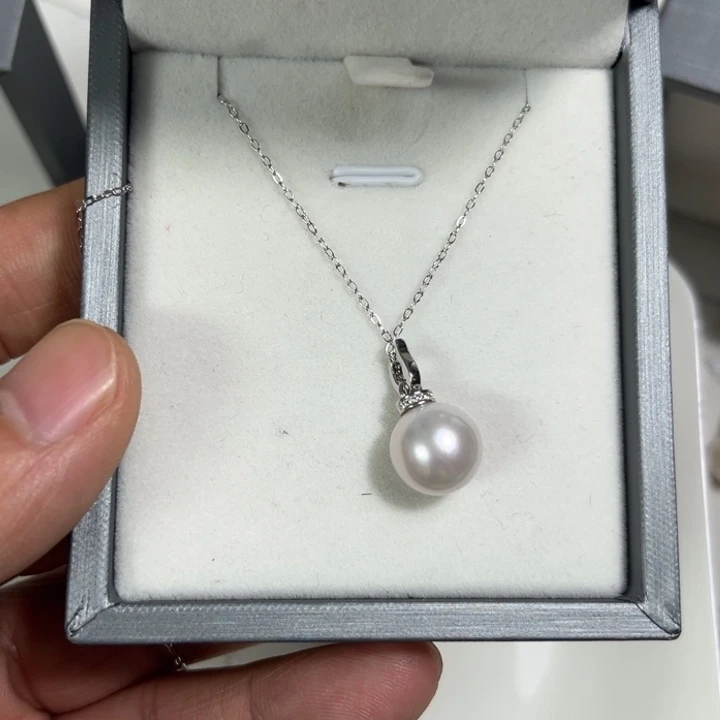 淡水珍珠颈饰银S925镶嵌小****