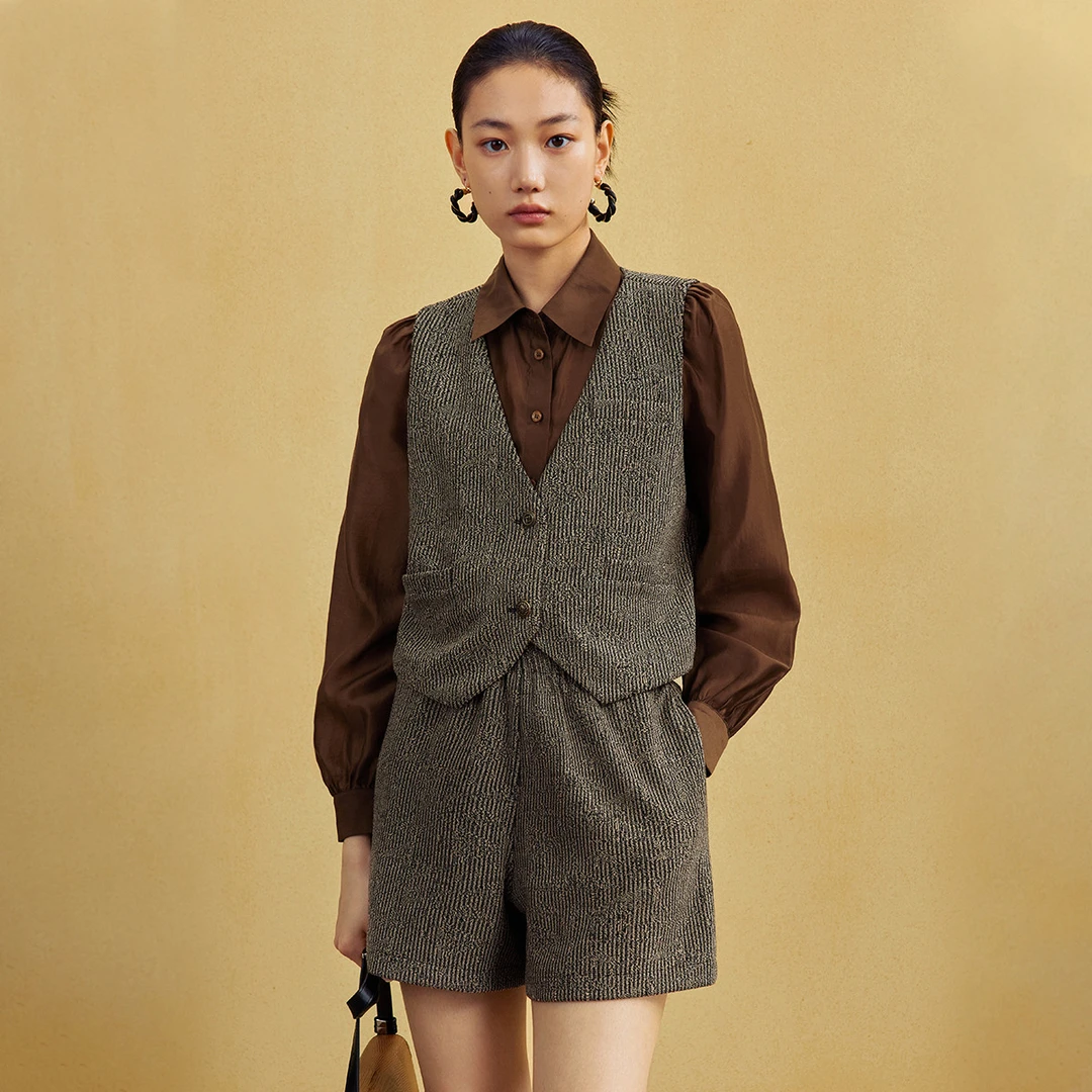 【小满专属】春季假两件拼接上衣短裤质感两件套M537301764