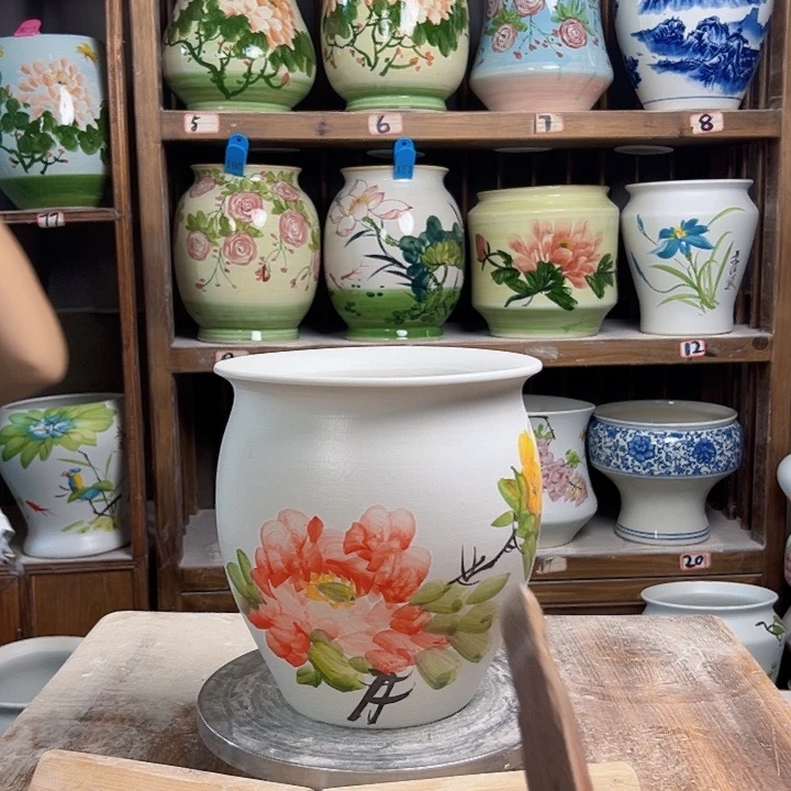 陶瓷圆口牡丹新款新款新款陶瓷