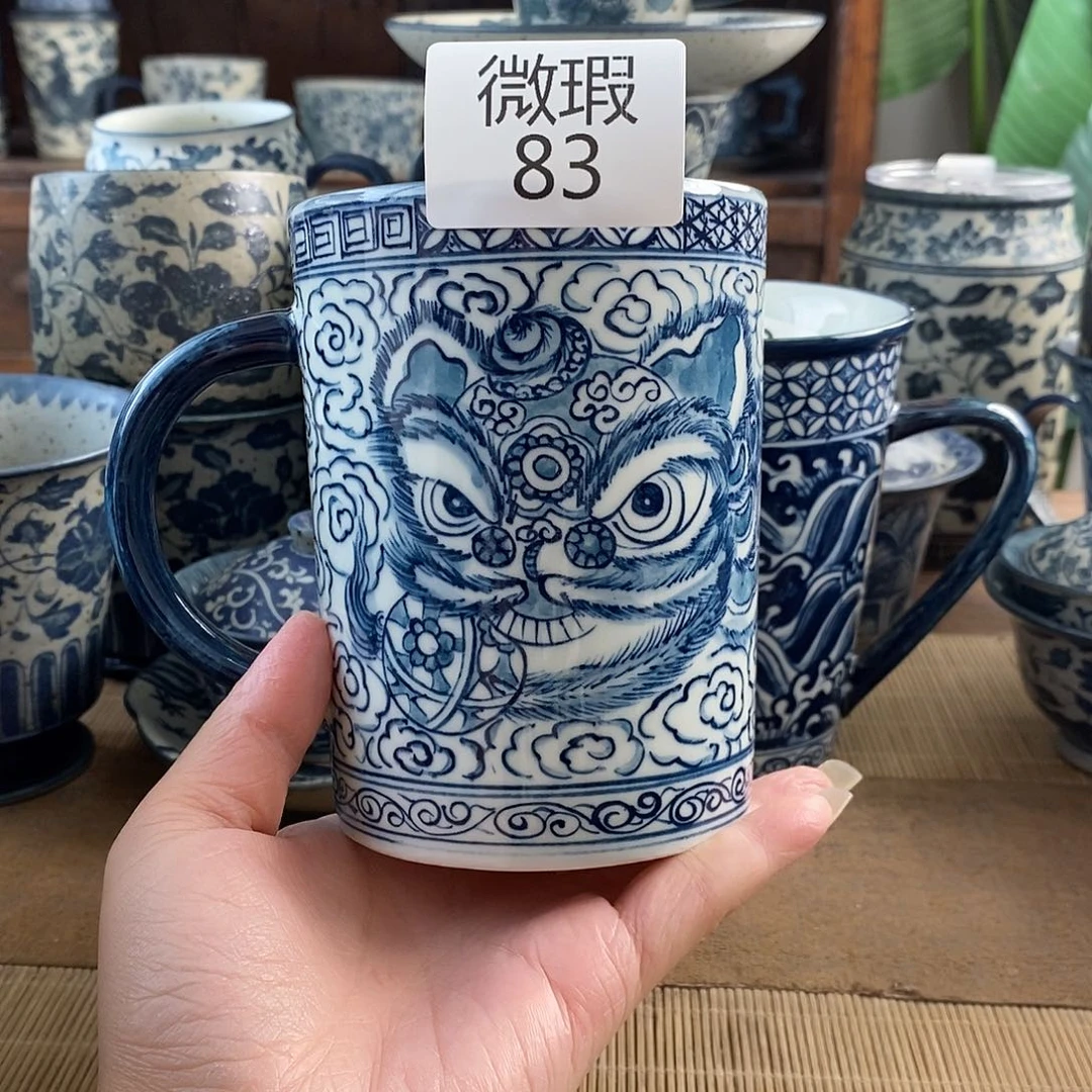 手工手绘青花高温陶瓷