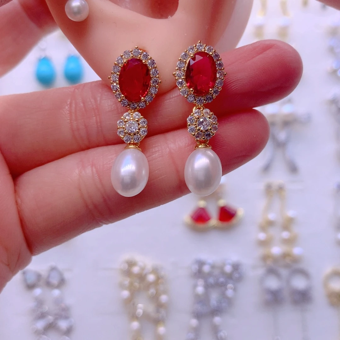 耳饰淡水珍珠合金