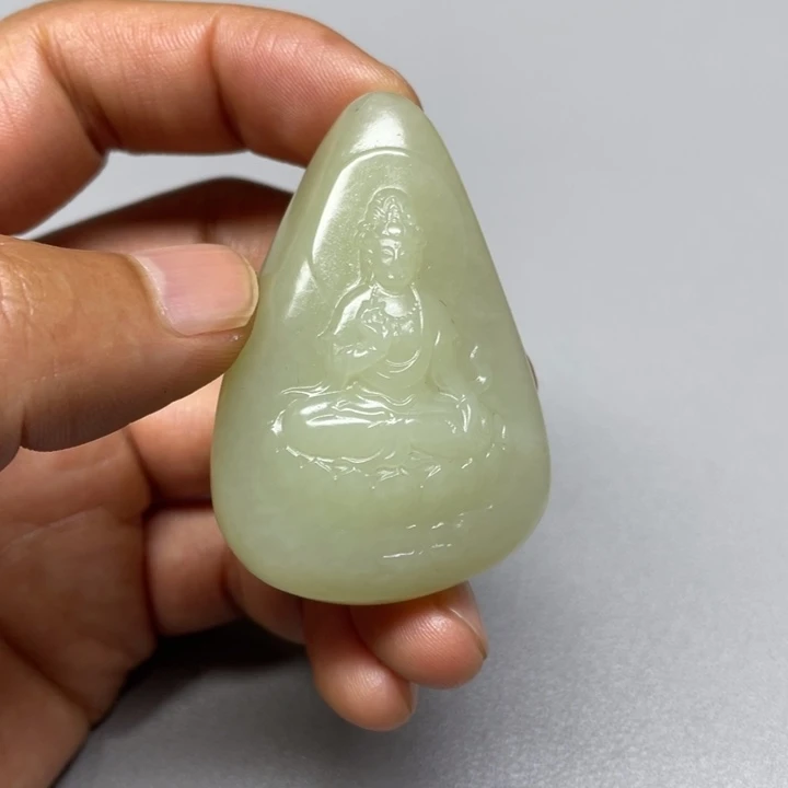 吊坠(不含链)未镶嵌和田玉烟**家