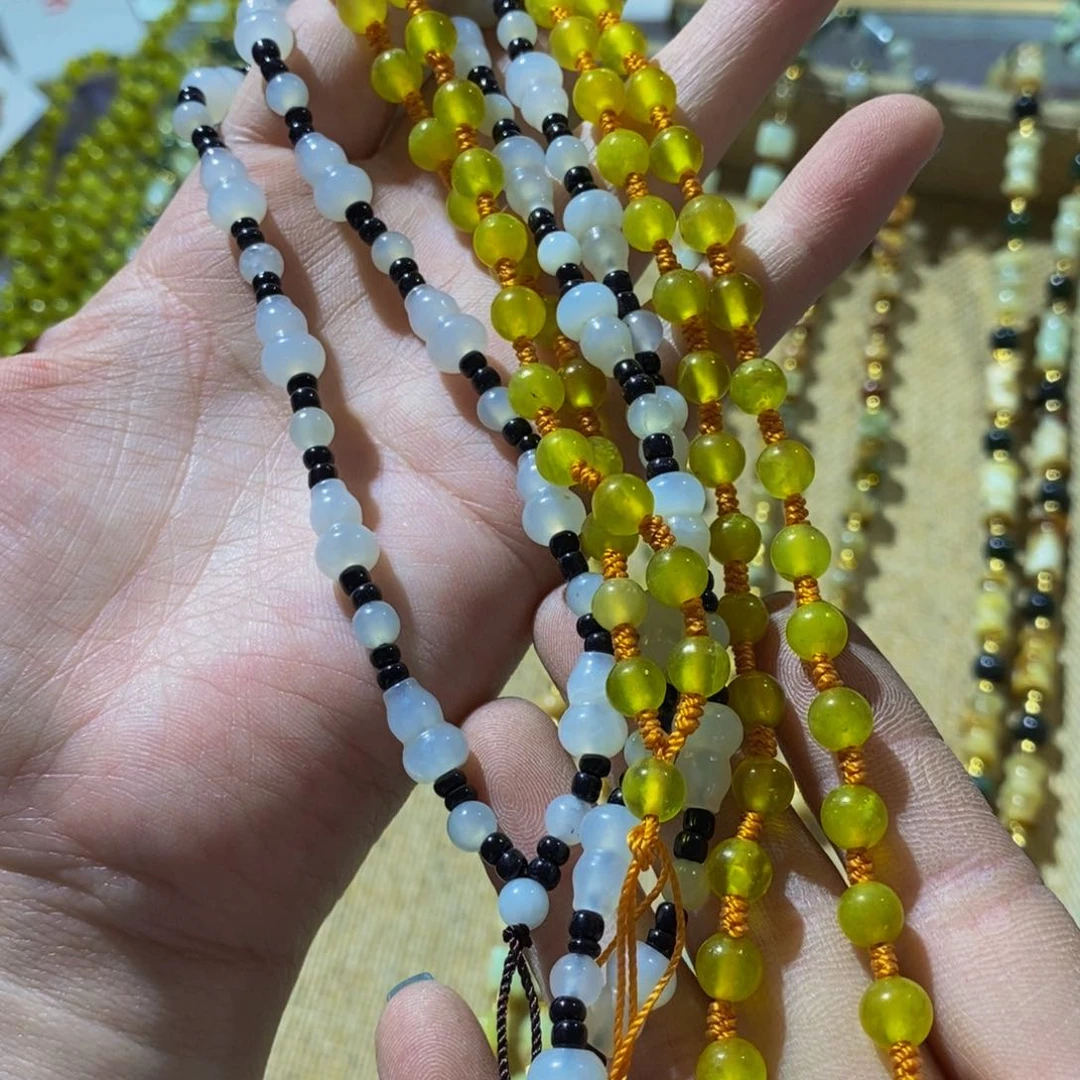 蛇纹石玉未镶嵌毛衣链103