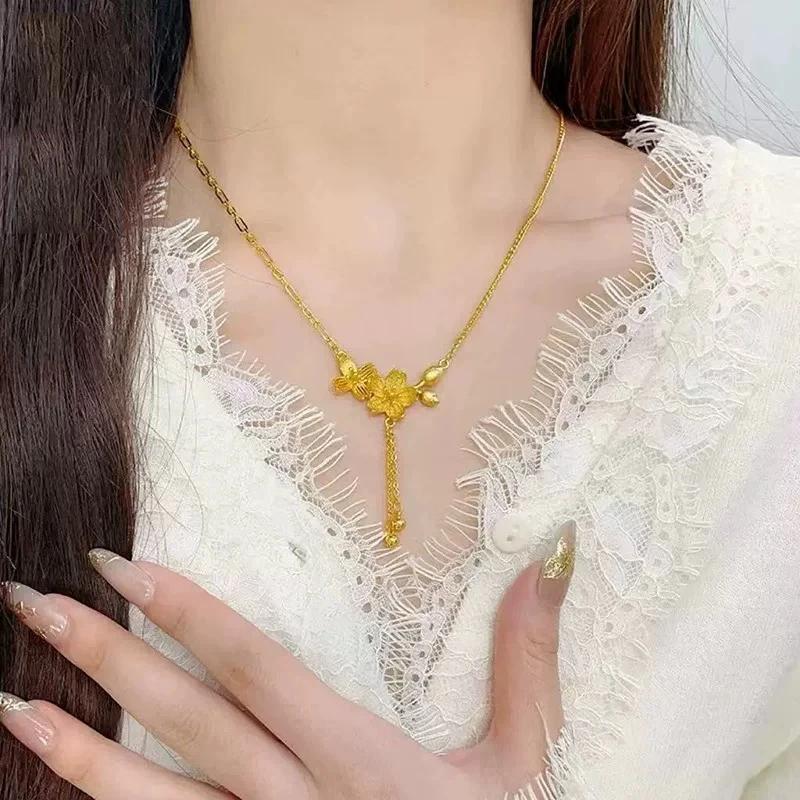 BYA28     双生花锁骨链