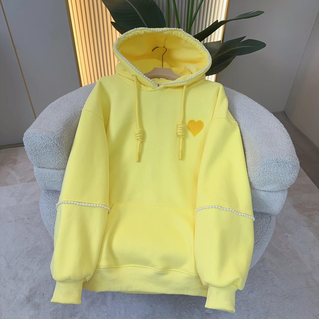 歌如虹品牌  潮流重工刺绣休闲时尚（特定升级面料）加绒卫衣（131）