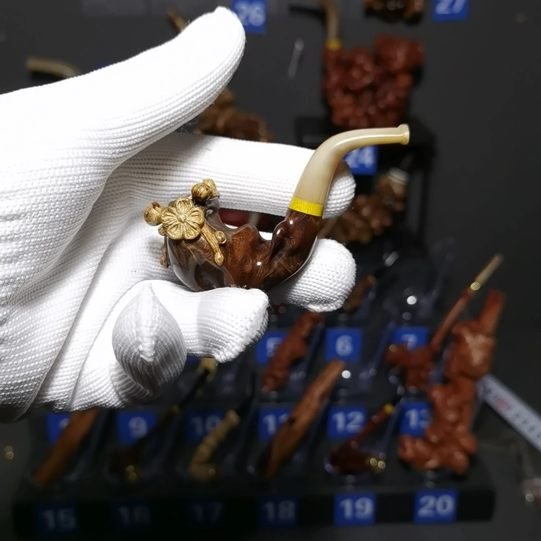 稳定木风*者贵州檬子木手把件烟具