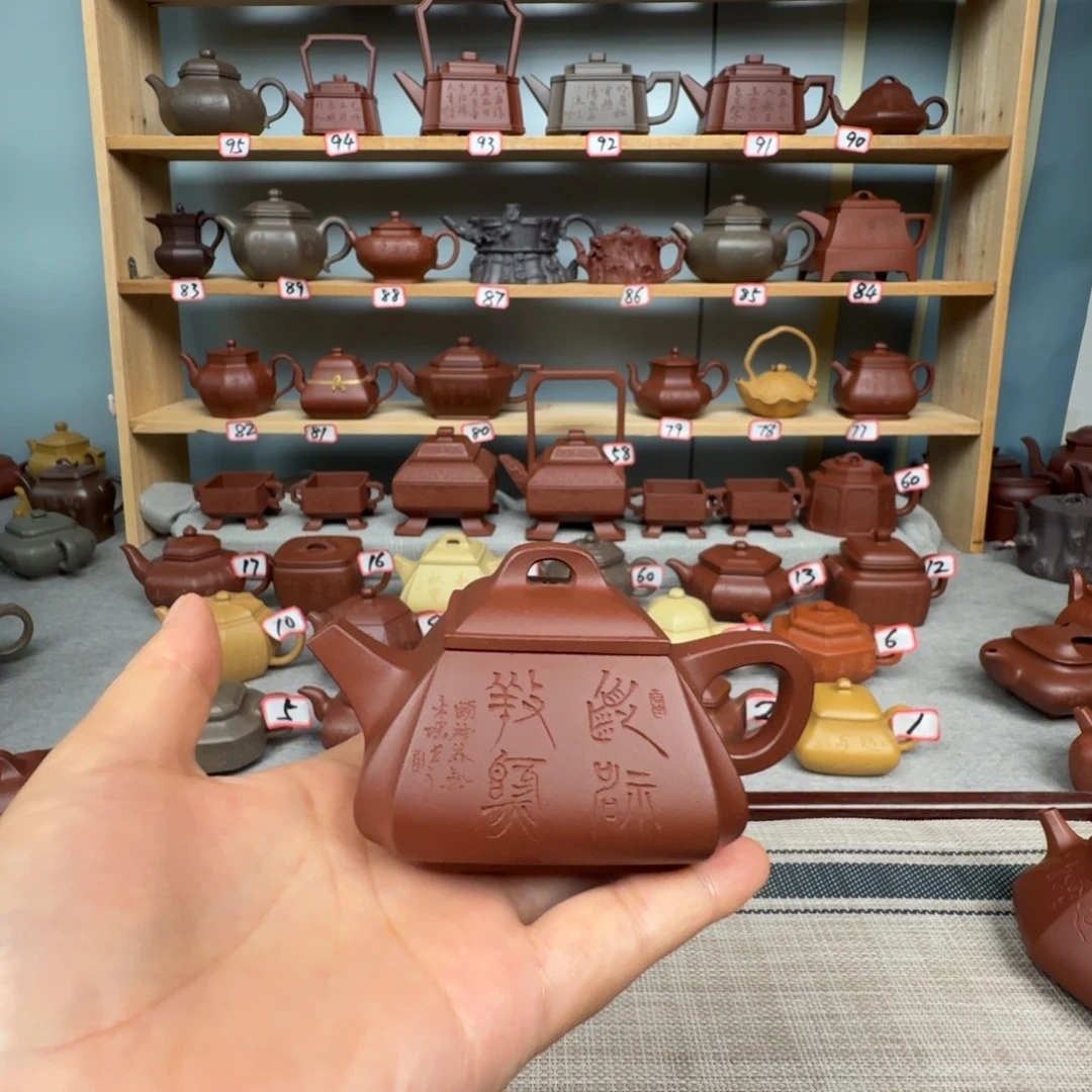厶***厽茶壶底槽青全手工制作