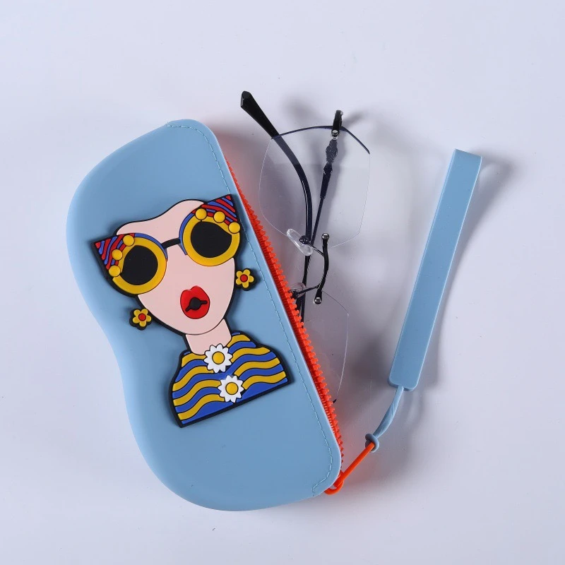 食品级铂金硅胶眼镜包防摔防水