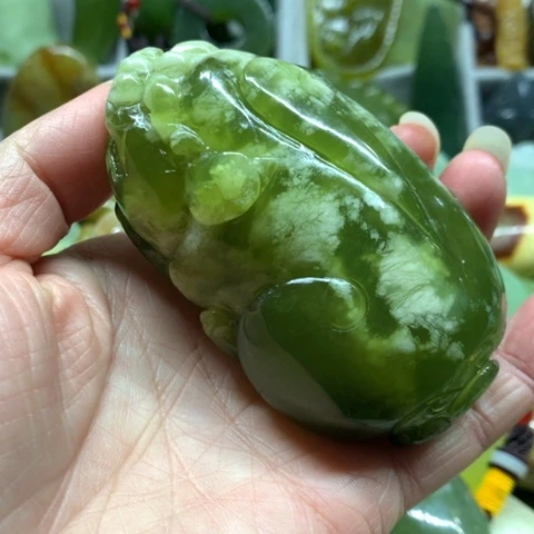 蛇纹石玉未镶嵌手把件
