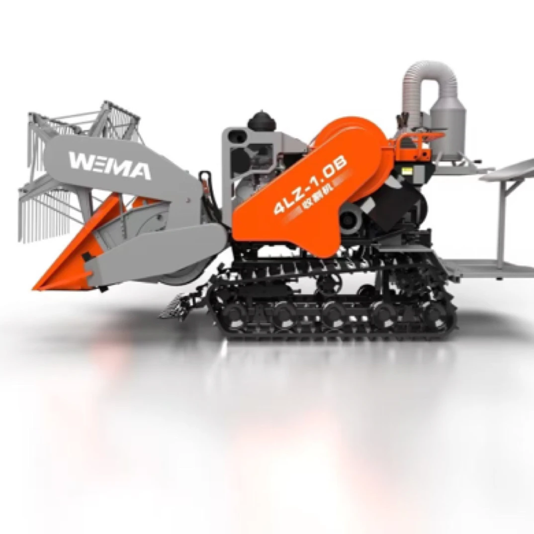 山区专用小型座驾式履带微型联合水稻小麦谷物收割机