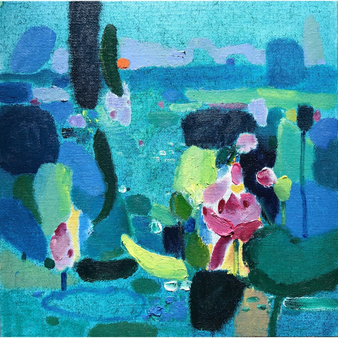 1828，张玉森《微山荷韵》，规格：60cm×60cm