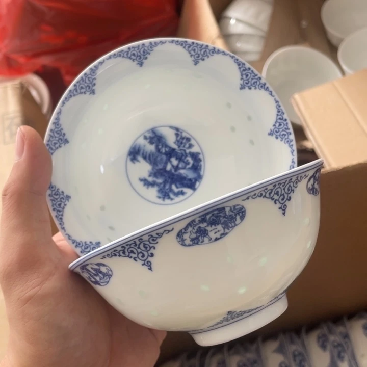 陶碗景德镇高温细白瓷餐具