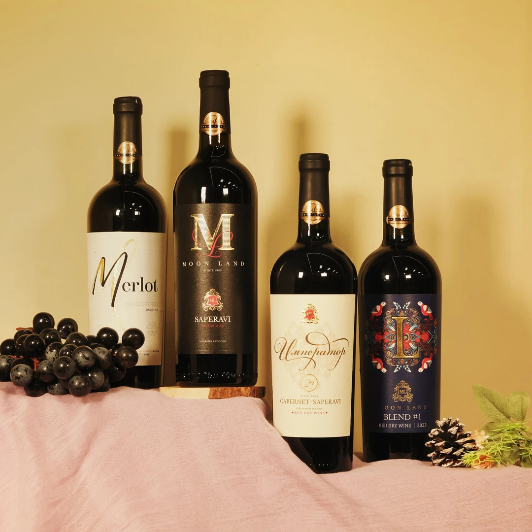 【 俄罗斯进口】木莱特梅洛.黑M.蓝鸟.皇帝.葡萄酒750ml/4组合