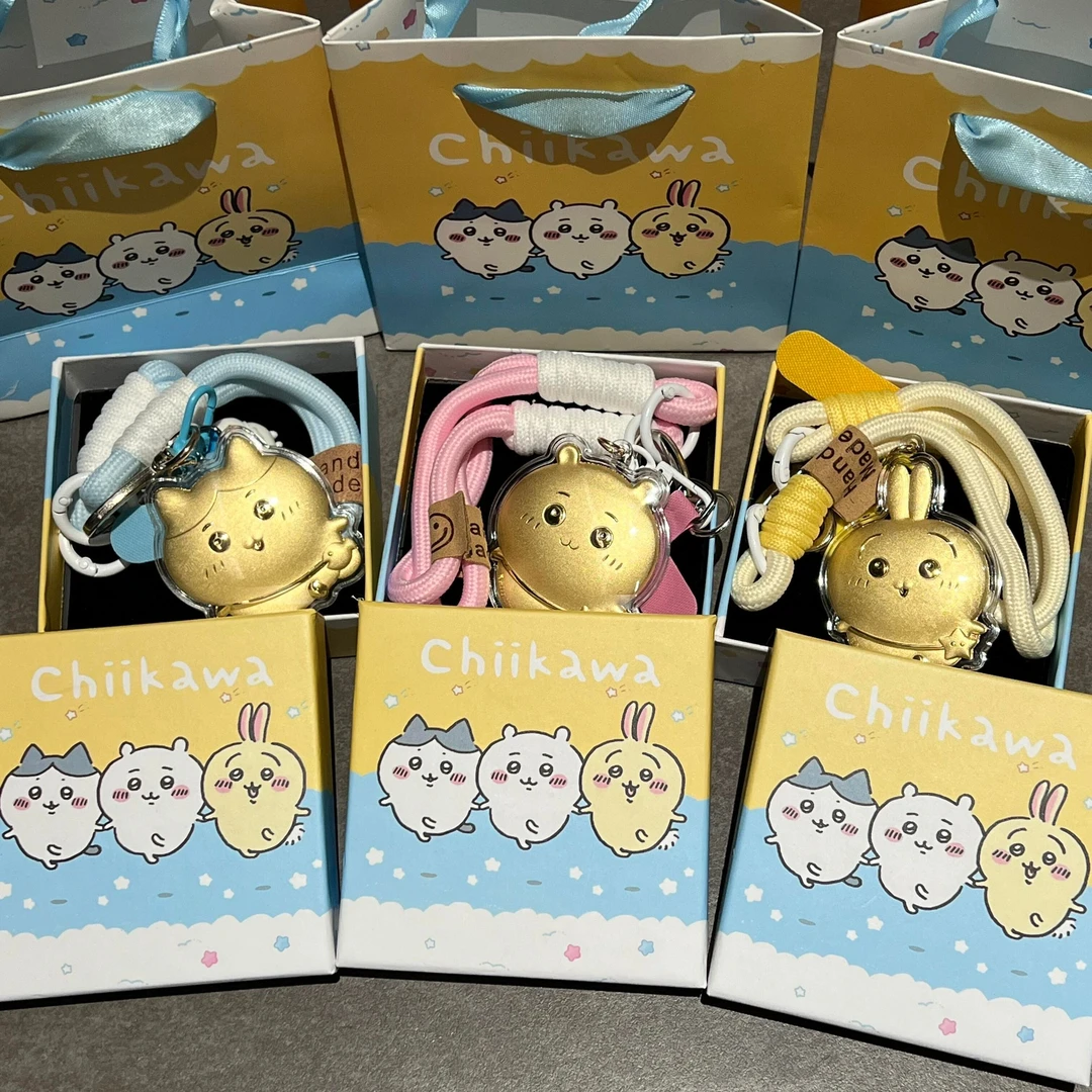 含金工艺品深圳水贝吉伊 乌萨奇 小八钥匙扣可爱金片手机包包挂件