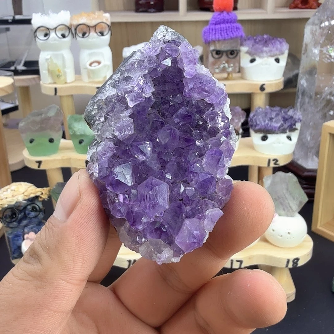 紫晶未镶嵌珠宝半成品