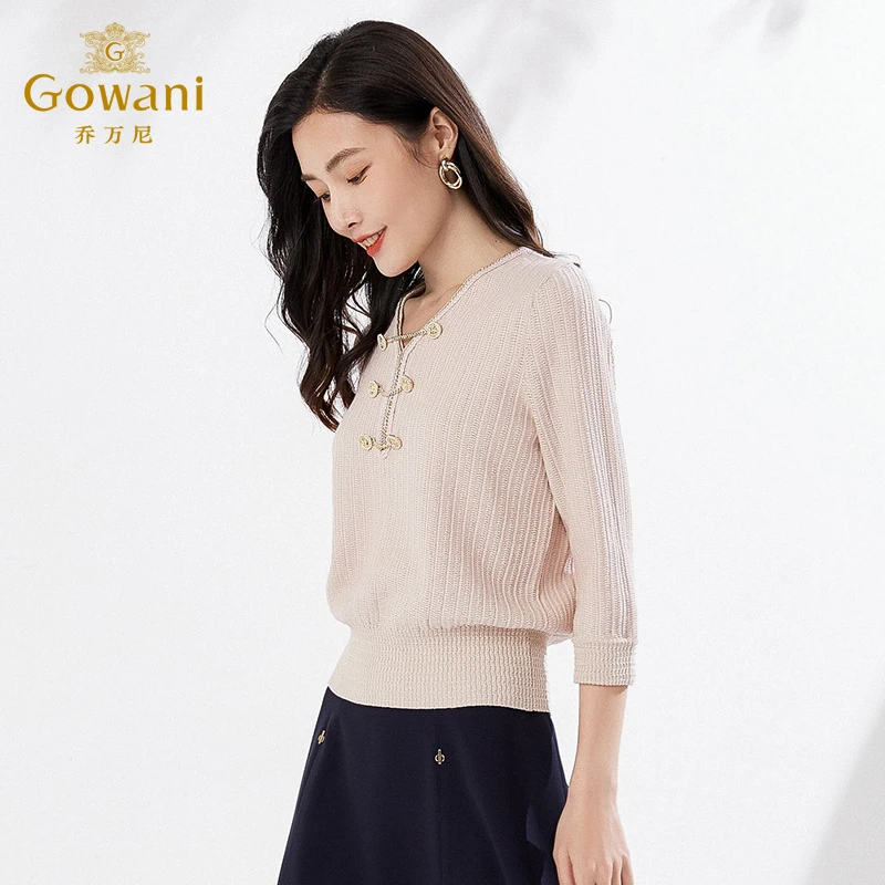 【丽公主】乔万尼商场同款针织衫羊毛短款上衣精致高级感EI3M241