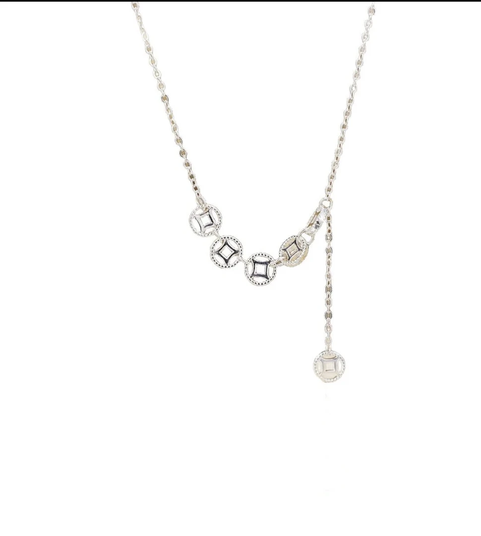 足银银制品 11号  钱币项链