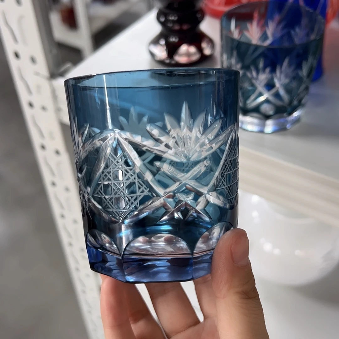 水晶玻璃高脚款微瑕一个