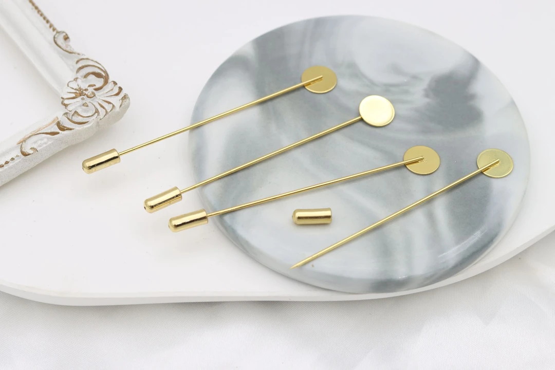 铜胸针 女胸针个性日常商务/OLins韩版金色冷淡风黄色时尚材料diy