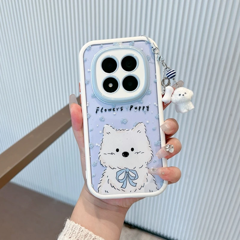 适用红米note15手机壳透明新款note15pro防摔note15pro+碎花小狗
