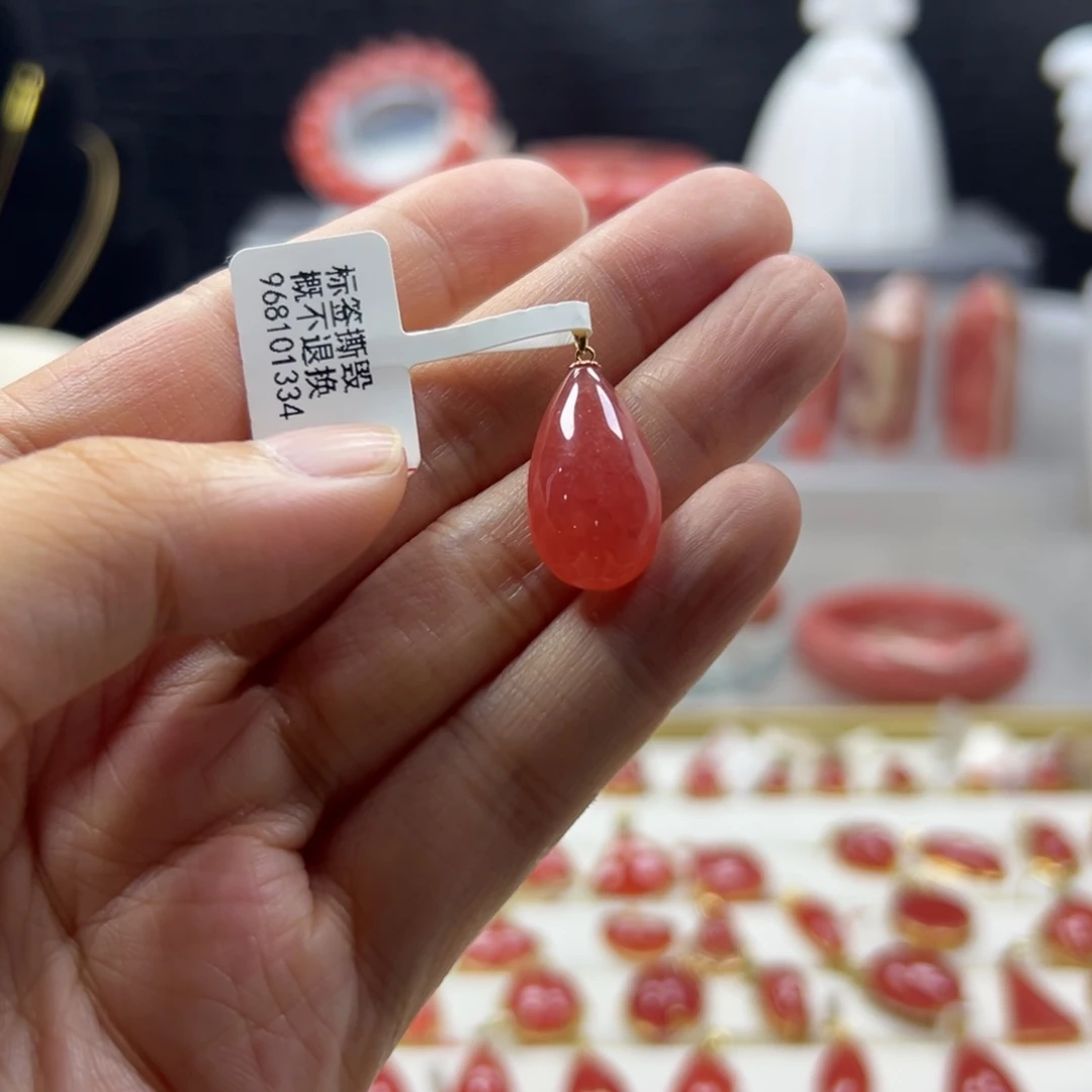 菱锰矿（红纹石）未镶嵌吊坠(不含链)