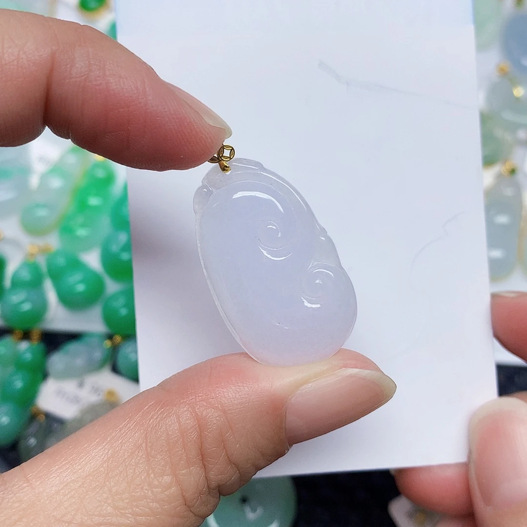 翡翠18K金镶嵌颈饰3467777