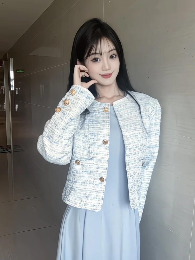 长袖春秋季法式上衣女短款时尚秋季小香风小众短外套