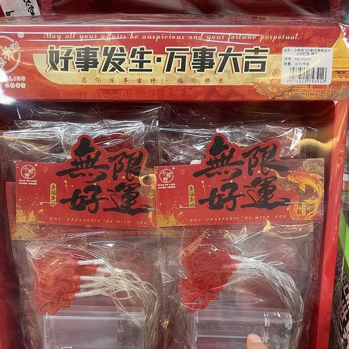 十六个装新年氛围灯福字