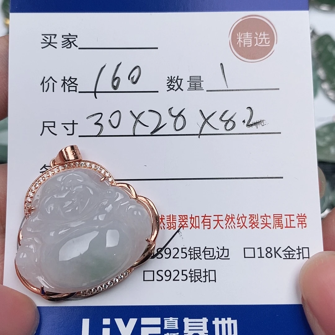 翡翠银S925镶嵌颈饰
