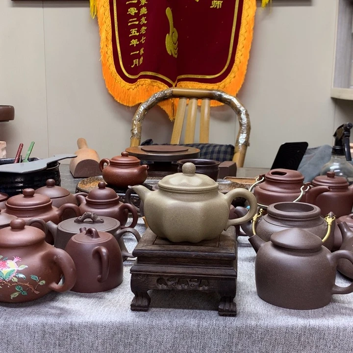 茶壶段泥八面玲珑260 c半手工制作