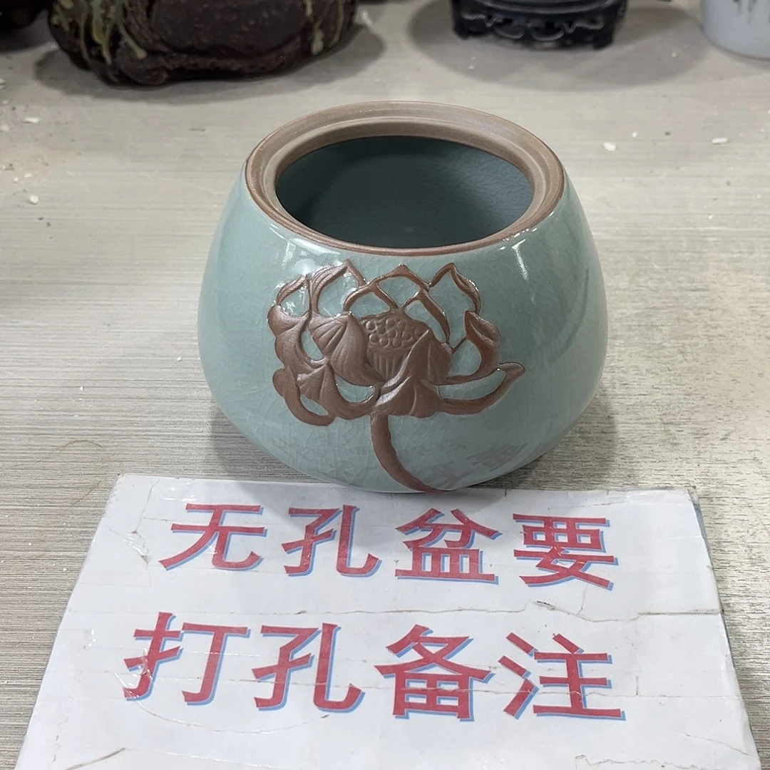 口径  9*9陶瓷绿植多肉微瑕无孔花盆