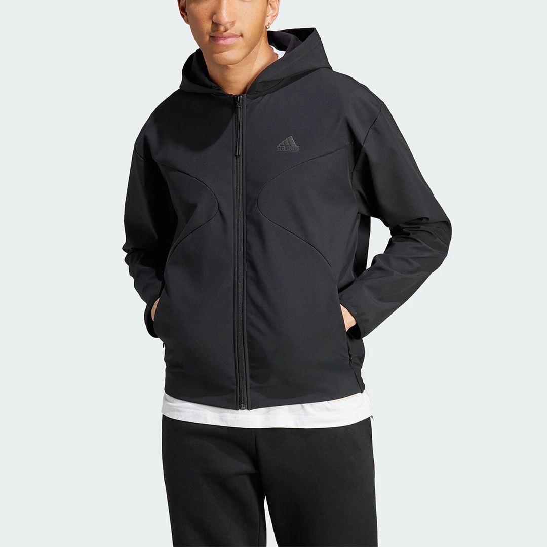 Adidas/阿迪达斯正品2023秋季新款男子梭织连帽夹克IJ6092