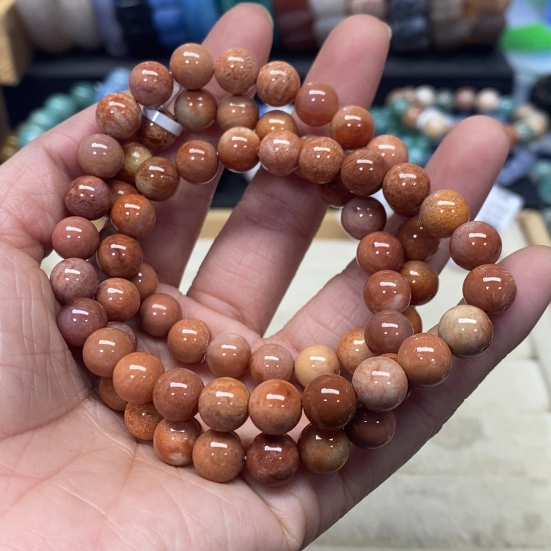 硅化珊瑚（珊瑚玉）手链未镶嵌207