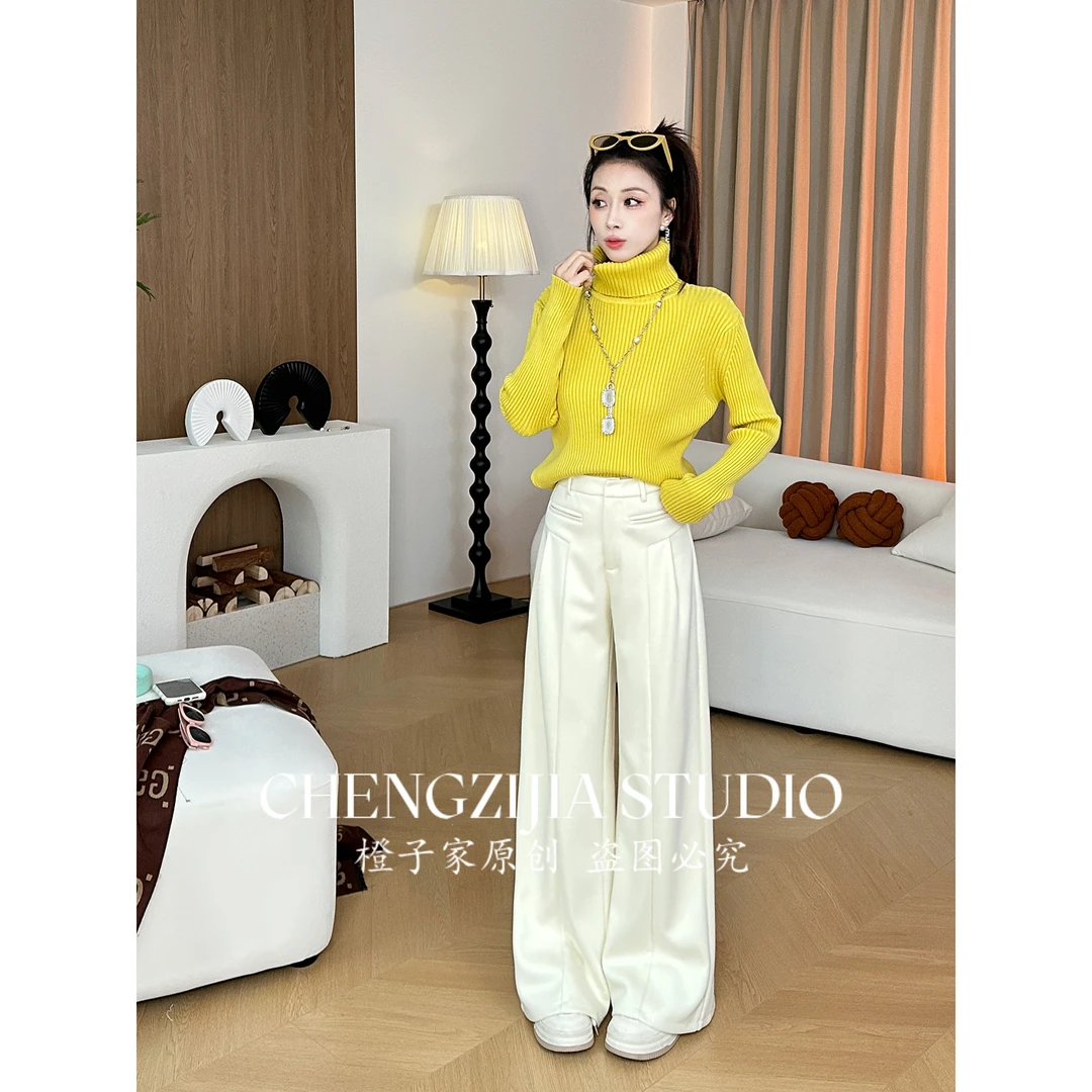 【裴诗婷】MY00234高领修身纯色毛衣