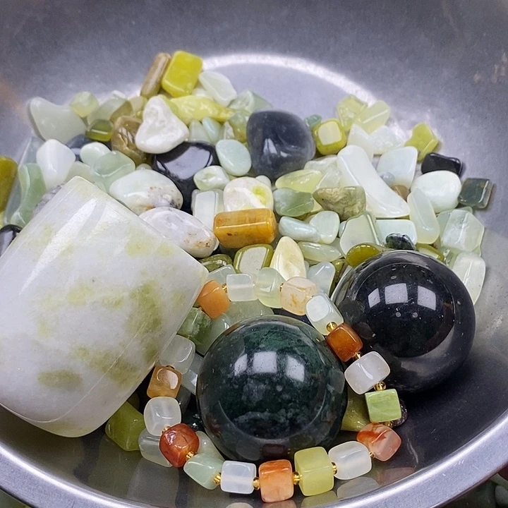 未镶嵌蛇纹石玉鱼缸石