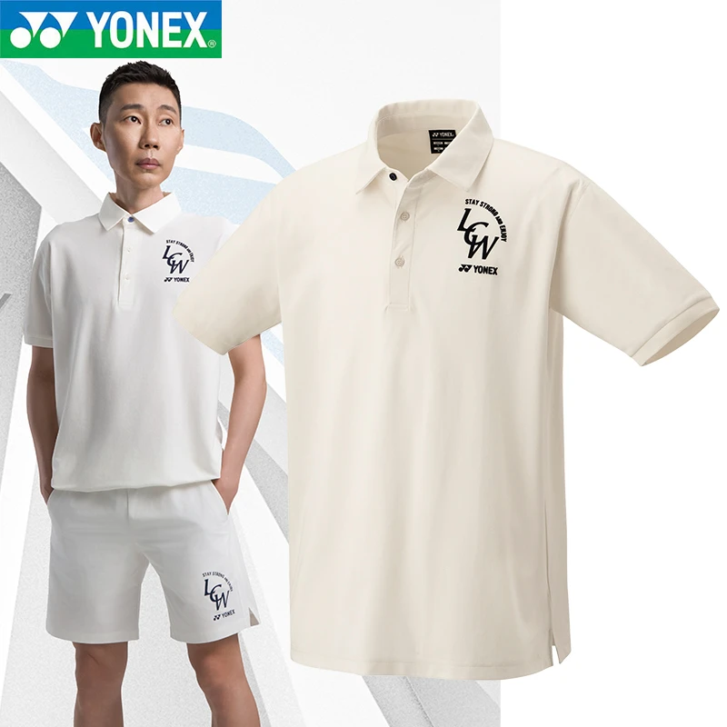 YONEX/尤尼克斯羽毛球服李宗伟同款透气速干运动短袖男款比赛T恤