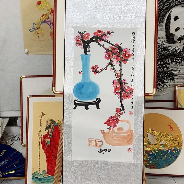 国画梅花瓶111111111