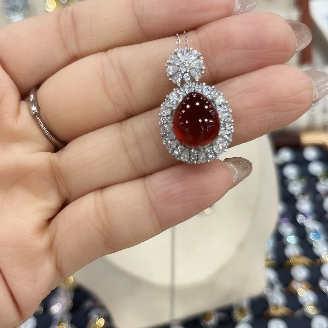 装***、颈饰石榴石银S925镶嵌