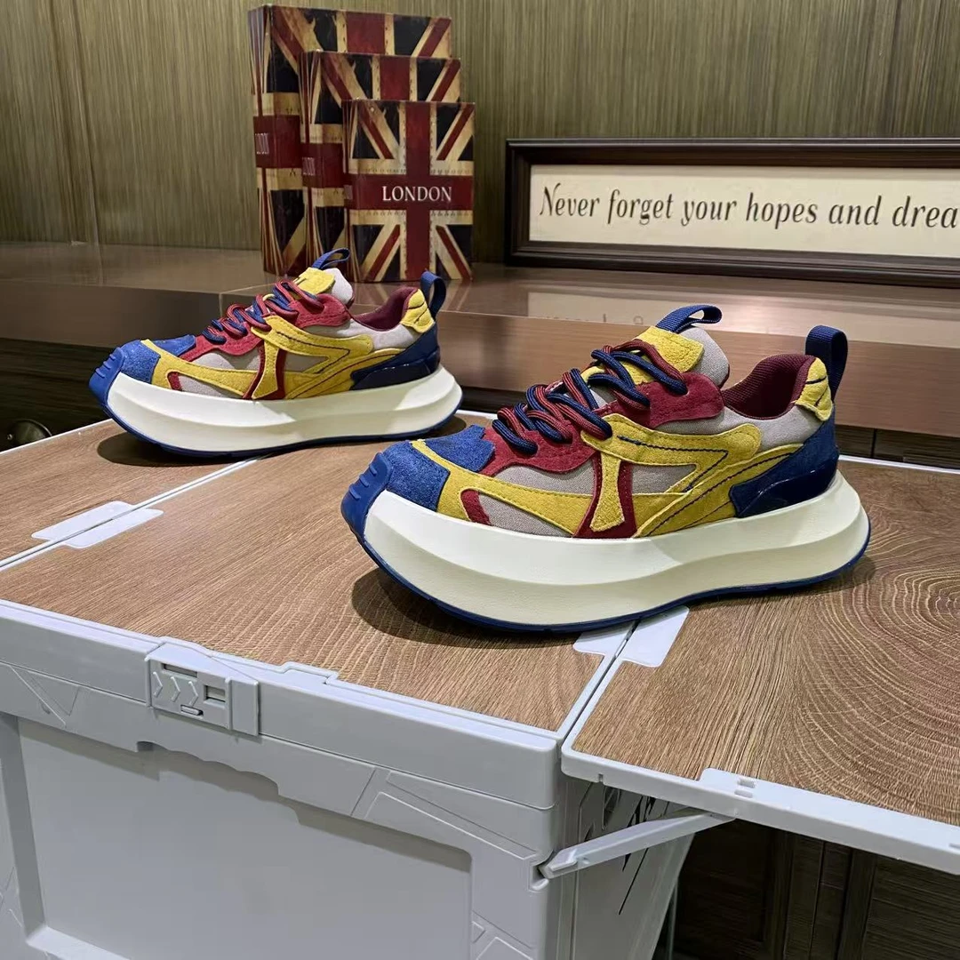 2025秋季时尚新款男女情侣款时尚厚底增高百搭舒适休闲鞋（皮鞋码）