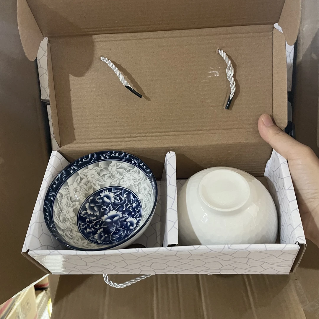 礼盒装国色青花碗 2个装