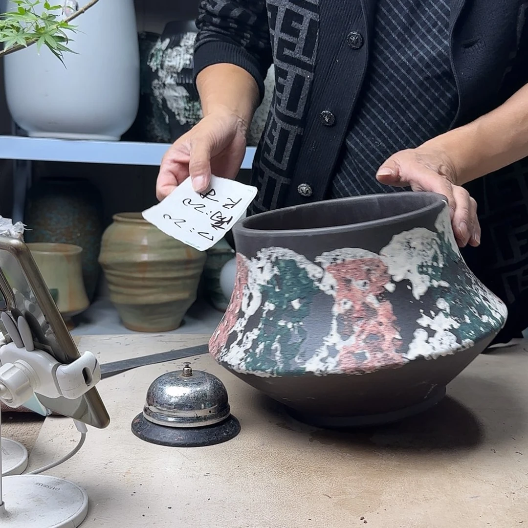 紫砂花盆尺寸20@20