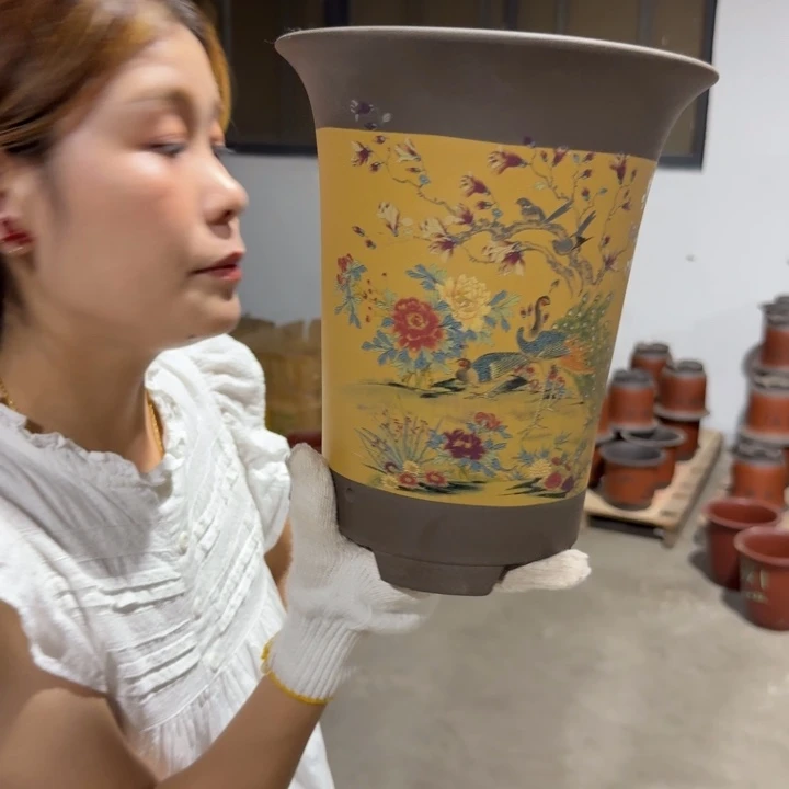 紫砂紫砂花盆破损补发