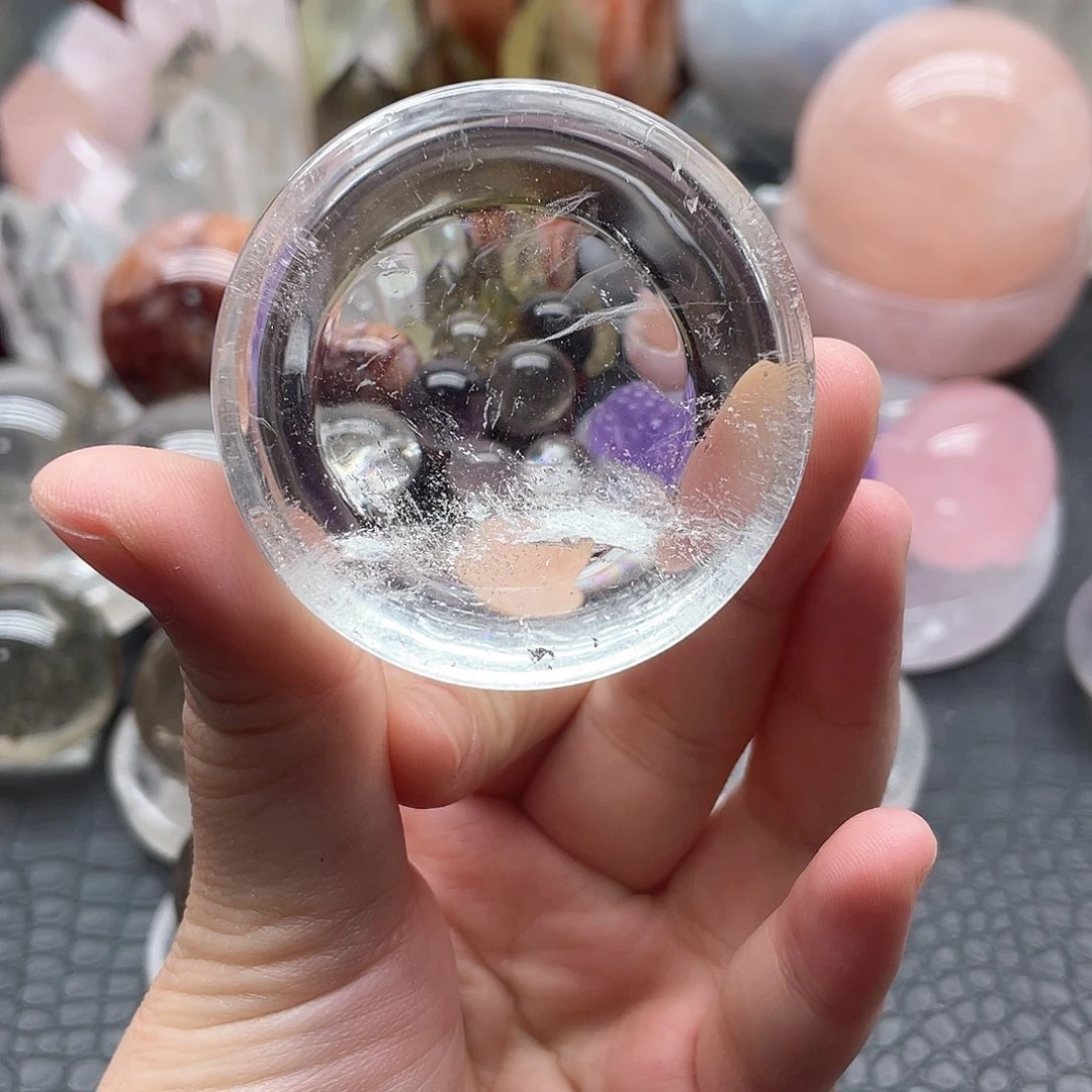 珠宝半成品未镶嵌水晶58白水晶盘子