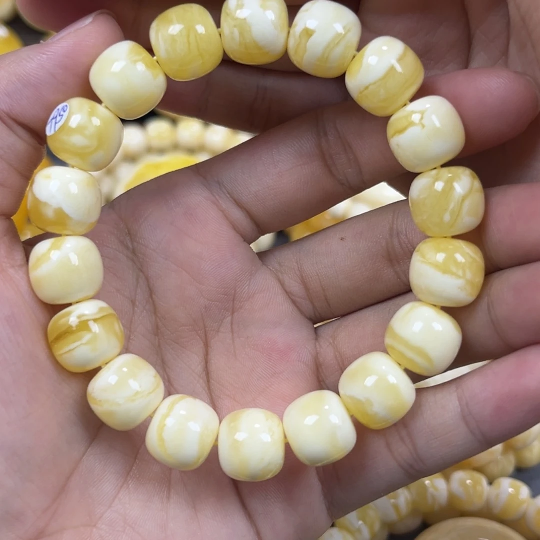 琥珀未镶嵌手串同料老邢手串12mm